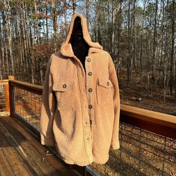 NWT Sanctuary x Revolve Harlow Sherpa Jacket Sz L Teddy Soft Plush - Picture 2 of 14